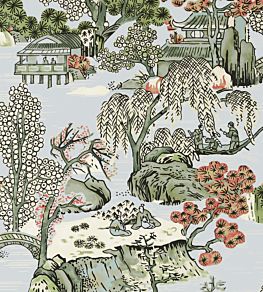 Asian Scenic Wallpaper by Thibaut Robin's Egg