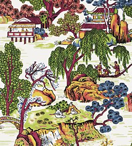 Asian Scenic Wallpaper by Thibaut Coral and Green