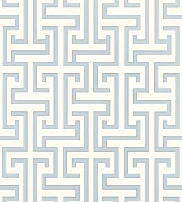 Ming Trail Wallpaper by Thibaut Light Blue