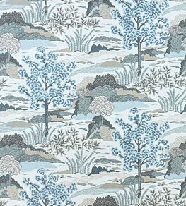 Daintree Fabric by Thibaut Aqua