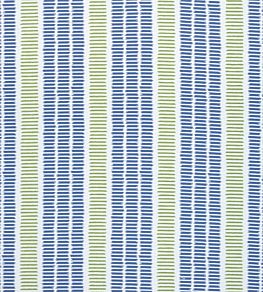 Topsail Stripe Fabric by Thibaut Royal and Green Apple