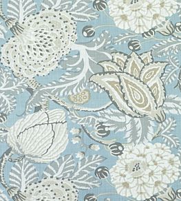 Mitford Fabric by Thibaut Aqua