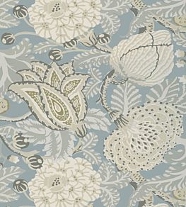 Mitford Wallpaper by Thibaut Aqua