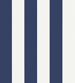 Summer Stripe Wallpaper by Thibaut Navy