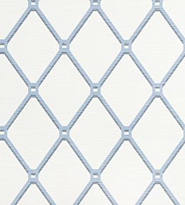 Easom Trellis Wallpaper by Thibaut Blue