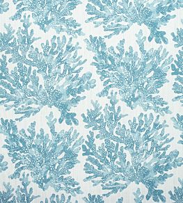 Marine Coral Fabric by Thibaut Spa Blue