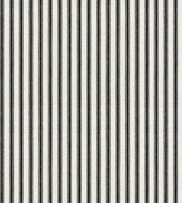 Ticking Stripe 1 Fabric by Ian Mankin Black