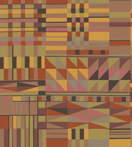 Tiebele Wallpaper by Jannelli&Volpi Olive/Red