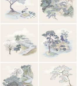 Tile Toile Wallpaper by Cole & Son Blue