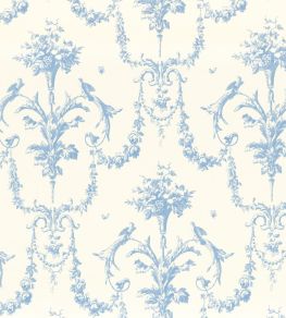 Tissu Corne D'Abondance Fabric by Camengo Bleu Faience