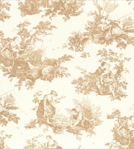 Tissu Scene D'ete Fabric by Camengo Camel