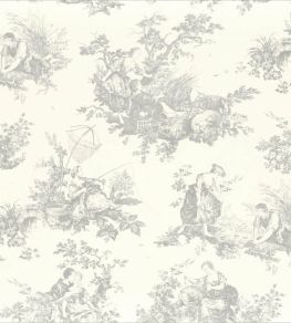 Tissu Scene D'ete Fabric by Camengo Gris Perle