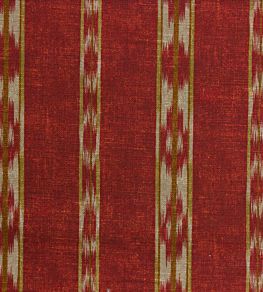 Ikat Stripe Fabric by Titley and Marr Paprika & Ochre