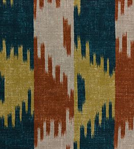 Oxus Fabric by Titley and Marr Terracotta & Turquoise