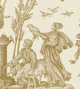 Toile Baptiste Wallpaper by Lewis & Wood Dijon