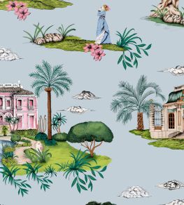 Toile D'Azur Fabric by Marvic Blue