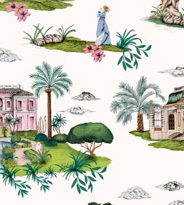 Toile D'Azur Fabric by Marvic White