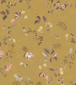 Tokyo Blossem Wallpaper by Eijffinger Mustard Yellow
