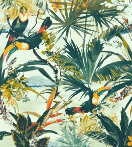 Toucan Wallpaper by Clarke & Clarke Antique