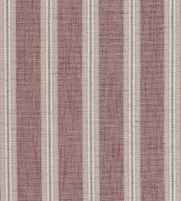 Tourmaline Stripe Fabric by Ian Mankin Garnet / Powder