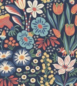 Tradgarden Wallpaper by Borastapeter Blue
