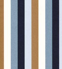 Transat Wallpaper by Casamance Bleu Persan/Or