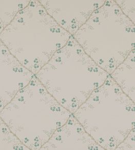 Trefoil Trellis Wallpaper by Colefax and Fowler Aqua