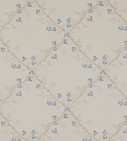 Trefoil Trellis Wallpaper by Colefax and Fowler Blue