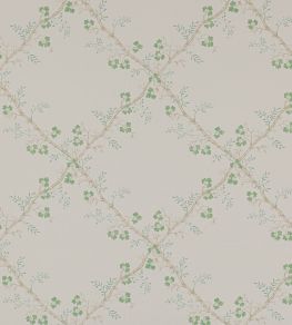Trefoil Trellis Wallpaper by Colefax and Fowler Celadon