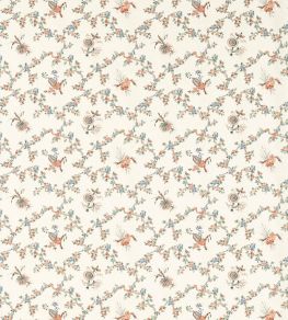 Trelliage Fabric by Sanderson Sandstone/Woad