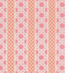Trelliage Fabric by Thibaut Peony and Coral