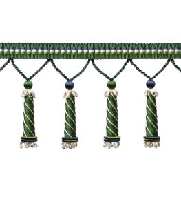 Trianon Carved Beaded Fringe Trimming by Samuel & Sons Emerald