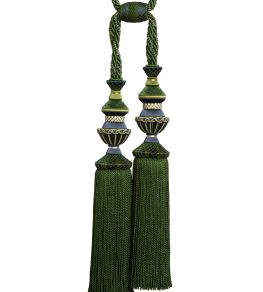 Trianon Double Tassel Tieback Trimming by Samuel & Sons Emerald