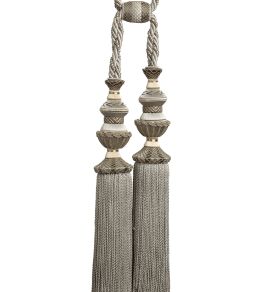 Trianon Double Tassel Tieback Trimming by Samuel & Sons Sterling