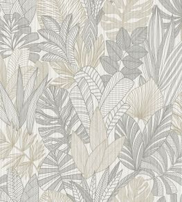 Tropicana Leaves Wallpaper by Today Interiors Oat