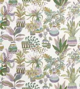 Tudeley Fabric by Nina Campbell Lavender/Jade/Lime
