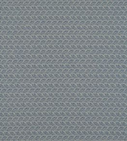 Tudor Damask Fabric by Zoffany Indigo