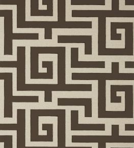 Tulum Applique Fabric by Thibaut Brown on Natural