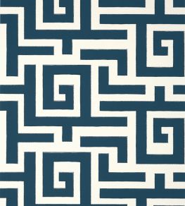Tulum Applique Fabric by Thibaut Navy