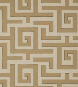 Tulum Applique Fabric by Thibaut Wheat on Natural