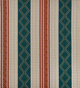 Turkana Fabric by Osborne & Little Terracotta/Teal