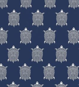 Turtle Bay Fabric by Thibaut Navy