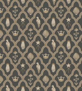 Turtledove Barn Wallpaper by Sandberg Charcoal