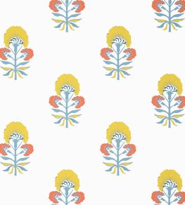 Tybee Bud Wallpaper by Thibaut Coral and Yellow
