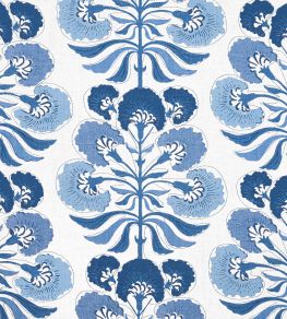 Tybee Tree Fabric by Thibaut Blue and White