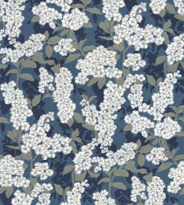 Ume Wallpaper by Casadeco Bleu Encre