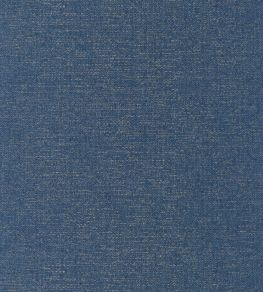Uni Metallise Wallpaper by Caselio Bleu Nuit Dore