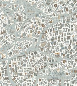 Utopia Fabric by Lewis & Wood Aqua Vita
