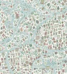 Utopia Fabric by Lewis & Wood Pistachio Rose