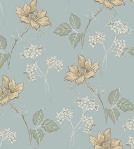 Valborg Wallpaper by Borastapeter Blue